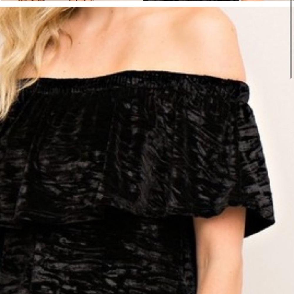 ENTRO Black Velvet Beauty Dress - Picture 6 of 7